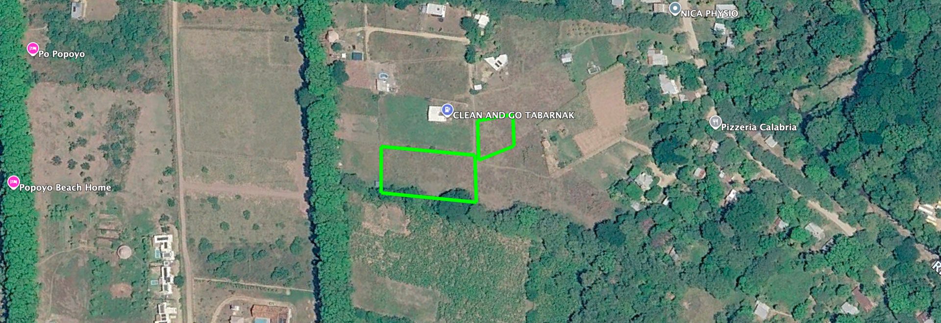 Playa Jiquiliste lots location on satellite