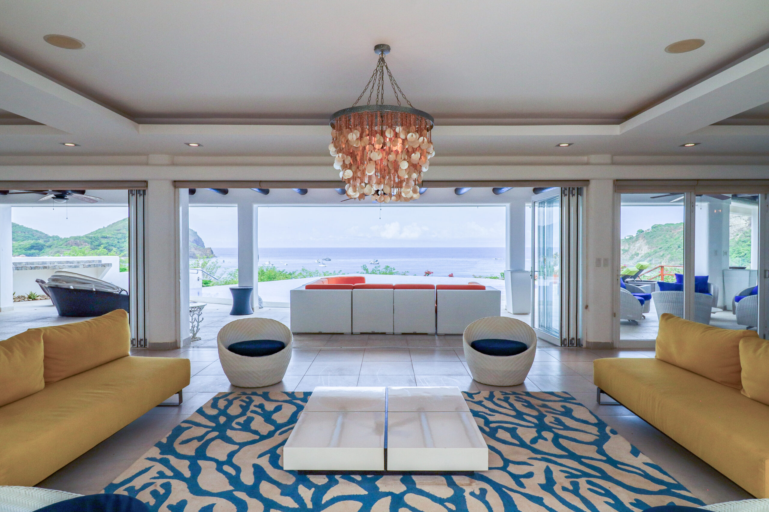 Villa ti mar san juan del sur house for sale living room ocean view